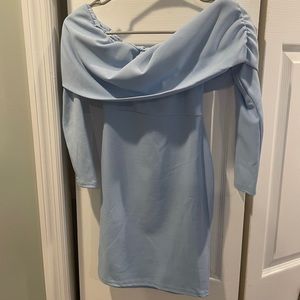 Long sleeve baby blue dress